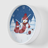 Sneeuwman Breiend Kerstsjaal (Hoek)
