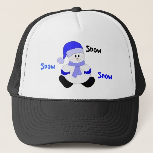 Sneeuwman Breng de Sneeuw Trucker Pet (Voorkant)
