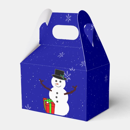 Sneeuwman cadeau doos bedankdoosjes (Achterkant)