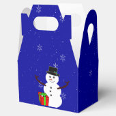 Sneeuwman cadeau doos bedankdoosjes (Geopend)