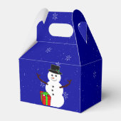 Sneeuwman cadeau doos bedankdoosjes (Voorkant Zijde)