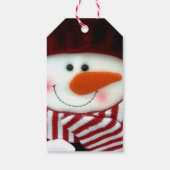 Sneeuwman cadeau label cadeaulabel (Achterkant)