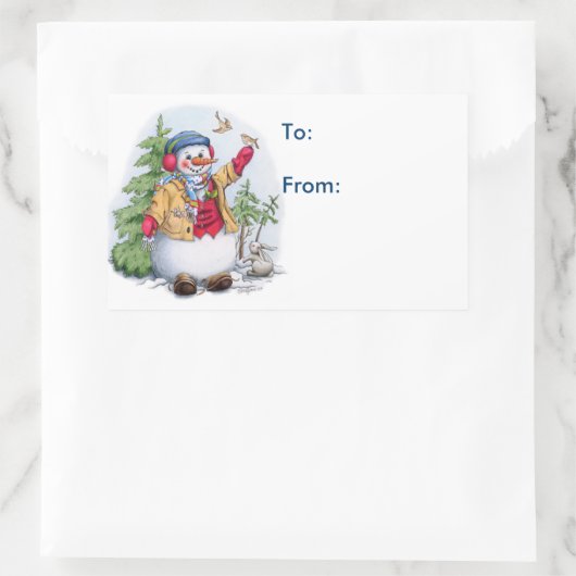 Sneeuwman - Cadeau Labels (Tas)