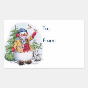 Sneeuwman - Cadeau Labels