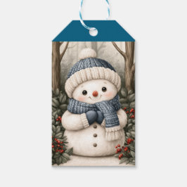 Sneeuwman Cadeaulabel