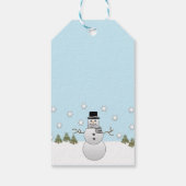 sneeuwman cadeaulabel (Achterkant)