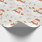 ⛄ sneeuwman cadeaupapier (Hoek)