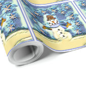 Sneeuwman Cadeaupapier (Rol Hoek)