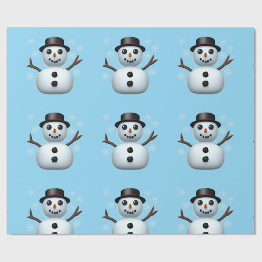 Sneeuwman Cadeaupapier (Vlak)