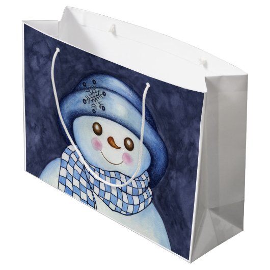 Sneeuwman Cadeautas (Achterkant Gekanteld)
