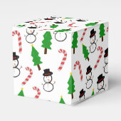 Sneeuwman Candy Cane Kerstboom Bedankdoosjes (Voorkant Zijde)