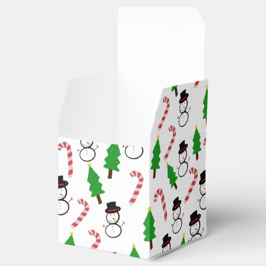 Sneeuwman Candy Cane Kerstboom Bedankdoosjes (Geopend)