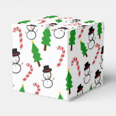 Sneeuwman Candy Cane Kerstboom Bedankdoosjes (Achterkant)