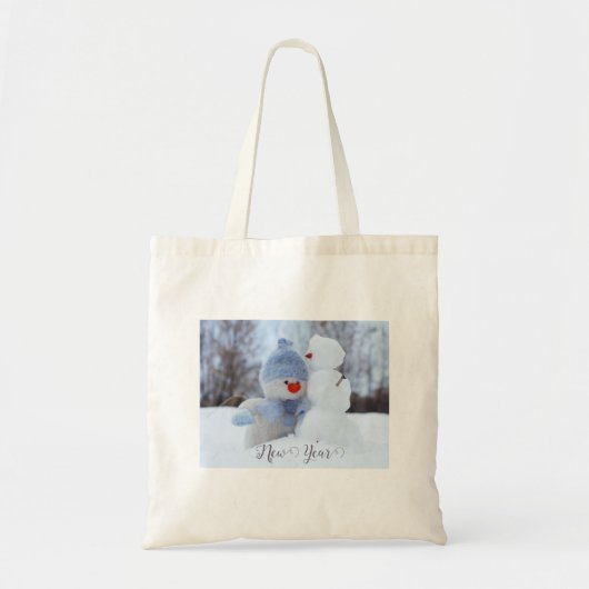 Sneeuwman Canvas tas (Voorkant)