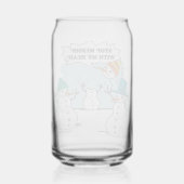 Sneeuwman Cartoon Grappige Tekening Blikvorm Glas (Achterkant)