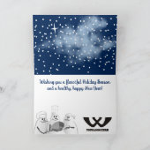 Sneeuwman chef culinair restaurant cateraar Kerstm Feestdagen Kaart (Binnen)