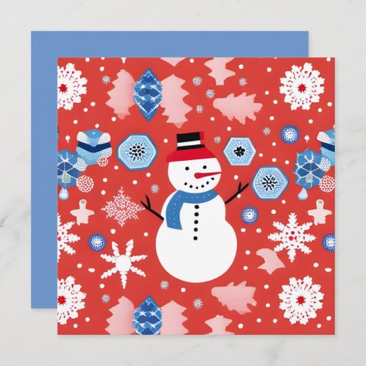 Sneeuwman Chillen Kaart (Voorkant / Achterkant)