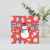 Sneeuwman Chillen Kaart (Staand voorkant)