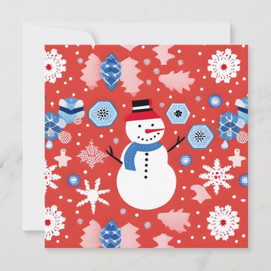 Sneeuwman Chillen Kaart (Voorkant)