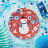 Sneeuwman Chillin' Papieren Bordje (Feest)