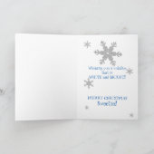 Sneeuwman Close-up - Kerst -Kleindochter Feestdagen Kaart (Binnen)