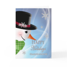 Sneeuwman Close-up - Kerst -Kleindochter