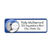 Sneeuwman Congo African Grey Etiket (Voorkant)