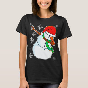 Sneeuwman Dabbing Christmas Dab Xmas Kinder jongen T-shirt