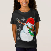 Sneeuwman Dabbing, Kerstmis Dab T-shirt (Voorkant)