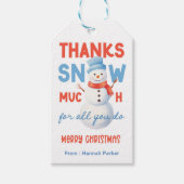 Sneeuwman Dank je wel heel erg Cadeaulabel (Voorkant)