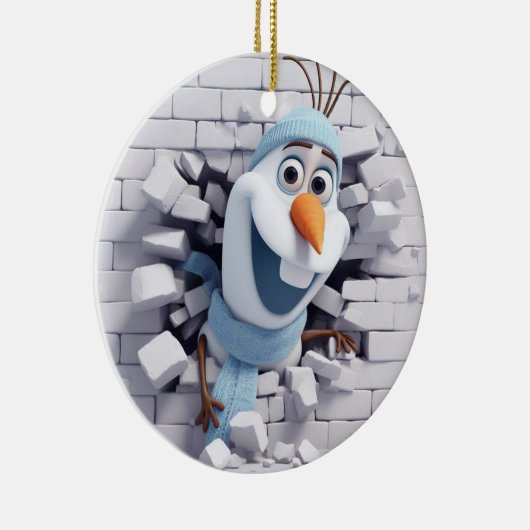 Sneeuwman Decor Keramisch Ornament (Rechts)