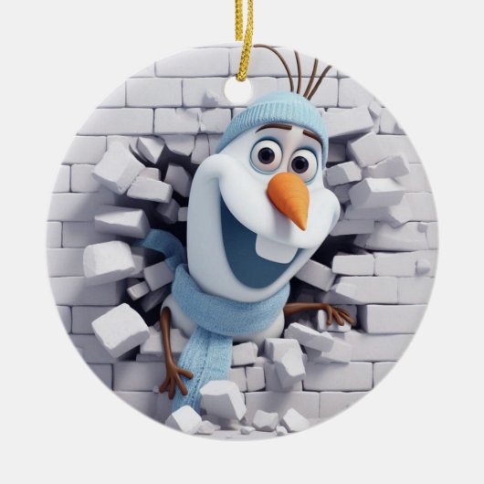 Sneeuwman Decor Keramisch Ornament (Voorkant)