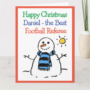Sneeuwman Design Happy Christmas to Football Schei Kaart