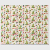 Sneeuwman die de naam Schattige Christmas Boy's he Cadeaupapier (Vlak)