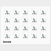 Sneeuwman die gewichten heft vierkante sticker (Vel)