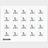 Sneeuwman die gewichten heft vierkante sticker (Vel)