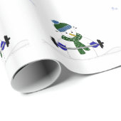 Sneeuwman die gewichten tilt cadeaupapier (Rol Hoek)