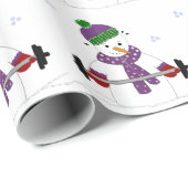 Sneeuwman die gewichten tilt cadeaupapier (Rol Hoek)