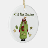 Sneeuwman Dit Het Seizoen Ornament (Rechts)