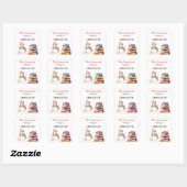 Sneeuwman Dit kerstboek is van Naam Vierkante Sticker (Vel)
