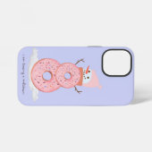 sneeuwman donut iPhone hoesje (Achterkant horizontaal)