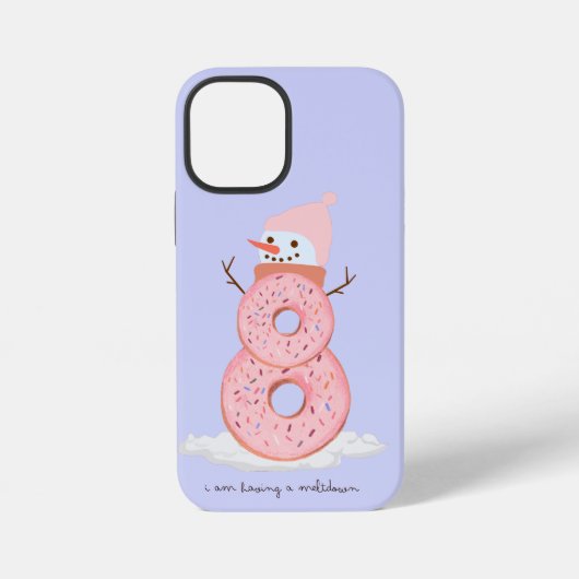 sneeuwman donut iPhone hoesje (Achterkant)