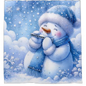 Sneeuwman Douchegordijn (Voorkant)