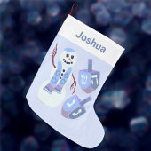 Sneeuwman Dreidels Chanoeka voor kinderen Chrismuk Grote Kerstsok