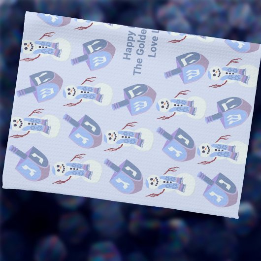 Sneeuwman Dreidels Hanukkah Custom Challah Hoesje Theedoek
