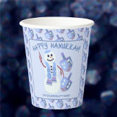 Sneeuwman Dreidels Schattige Blue Pattern Party Ch Papieren Bekers