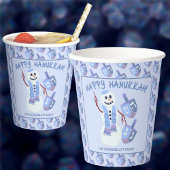 Sneeuwman Dreidels Schattige Blue Pattern Party Ch Papieren Bekers