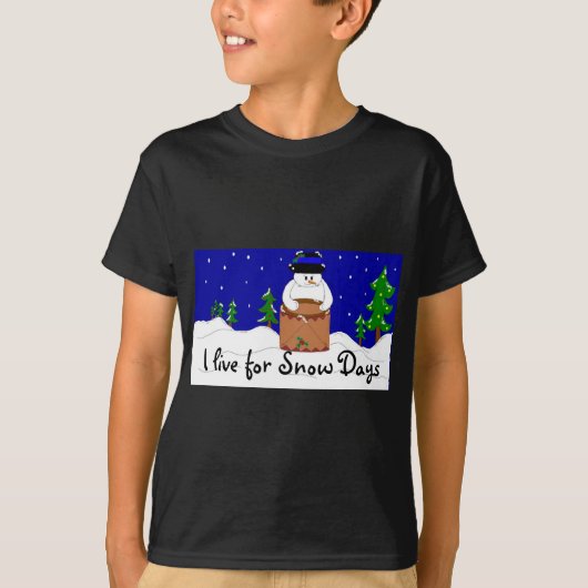 Sneeuwman Drummer T-shirt (Voorkant)
