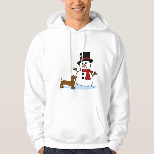 Sneeuwman DURF JE NIET Hoodie (Voorkant)