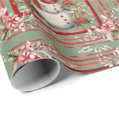  sneeuwman Elegant Kerstcadeau Cadeaupapier (Rol Hoek)